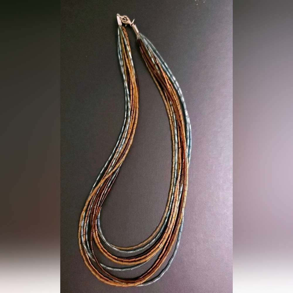Layered Bugle Bead Necklace